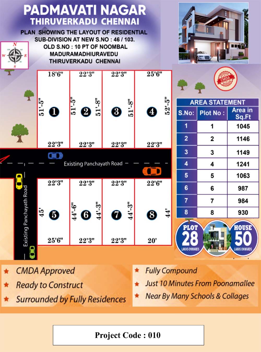 Padmavati Nagar - Thiruverkadu, in chennai Layout 1