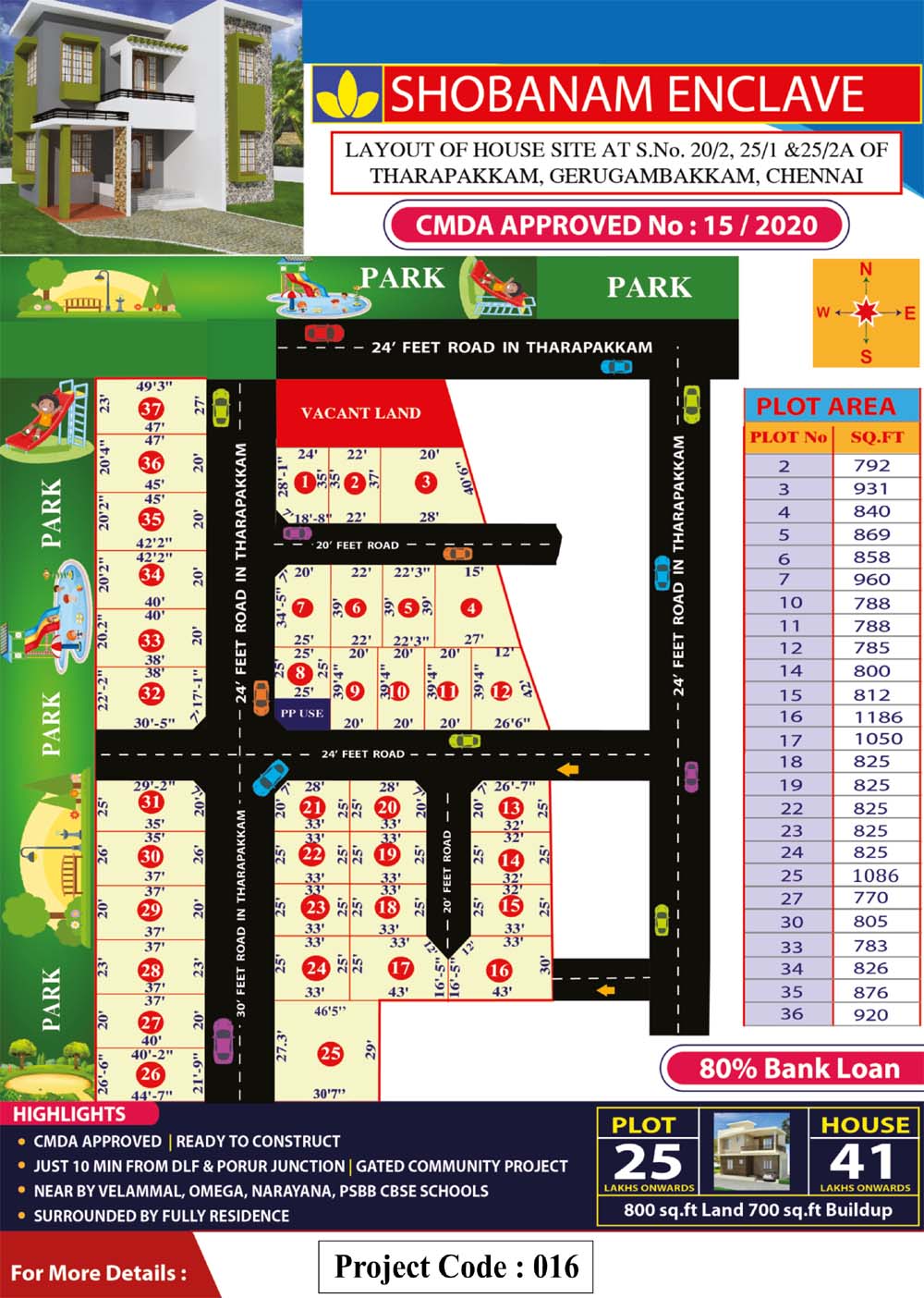 Shobanam Enclave - Gerugambakkam in chennai Layout 1