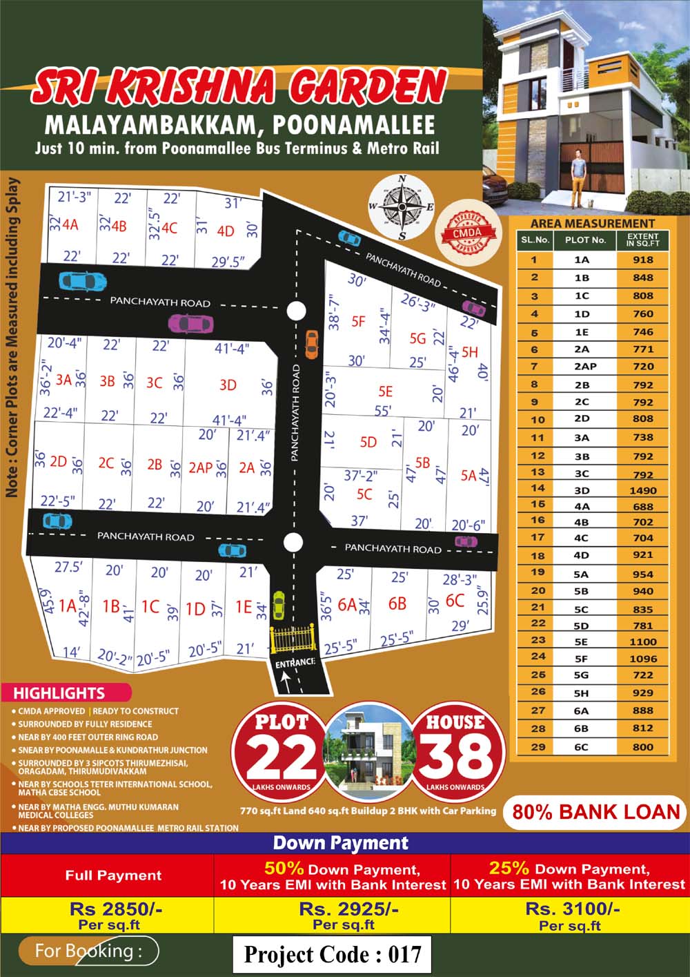 Sri Krishna Garden - Poonamallee in chennai Layout 1