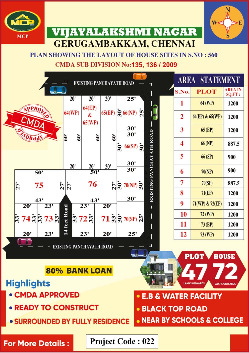 Vijayalakshmi Nagar - Gerugambakkam in chennai Layout 1