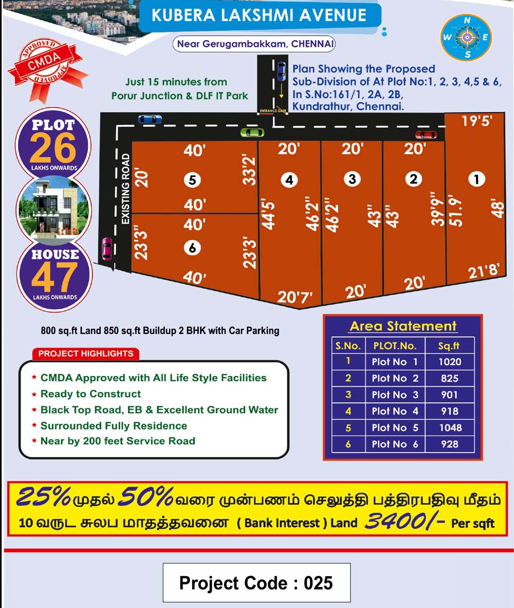 Kubera Lakshmi Avenue - Gerugambakkam in chennai Layout 1