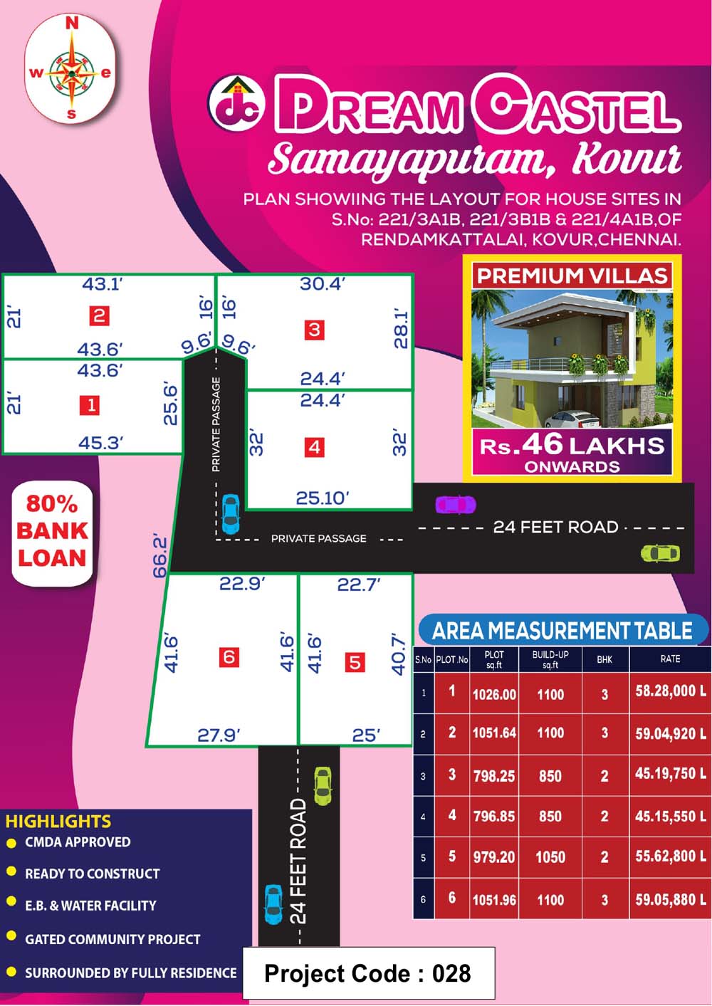 Dream Castel - Samayapuram, Kovur in chennai Layout 1