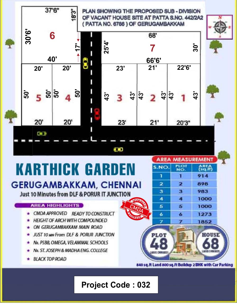 Karthick Garden - Gerugambakkam in chennai Layout 1