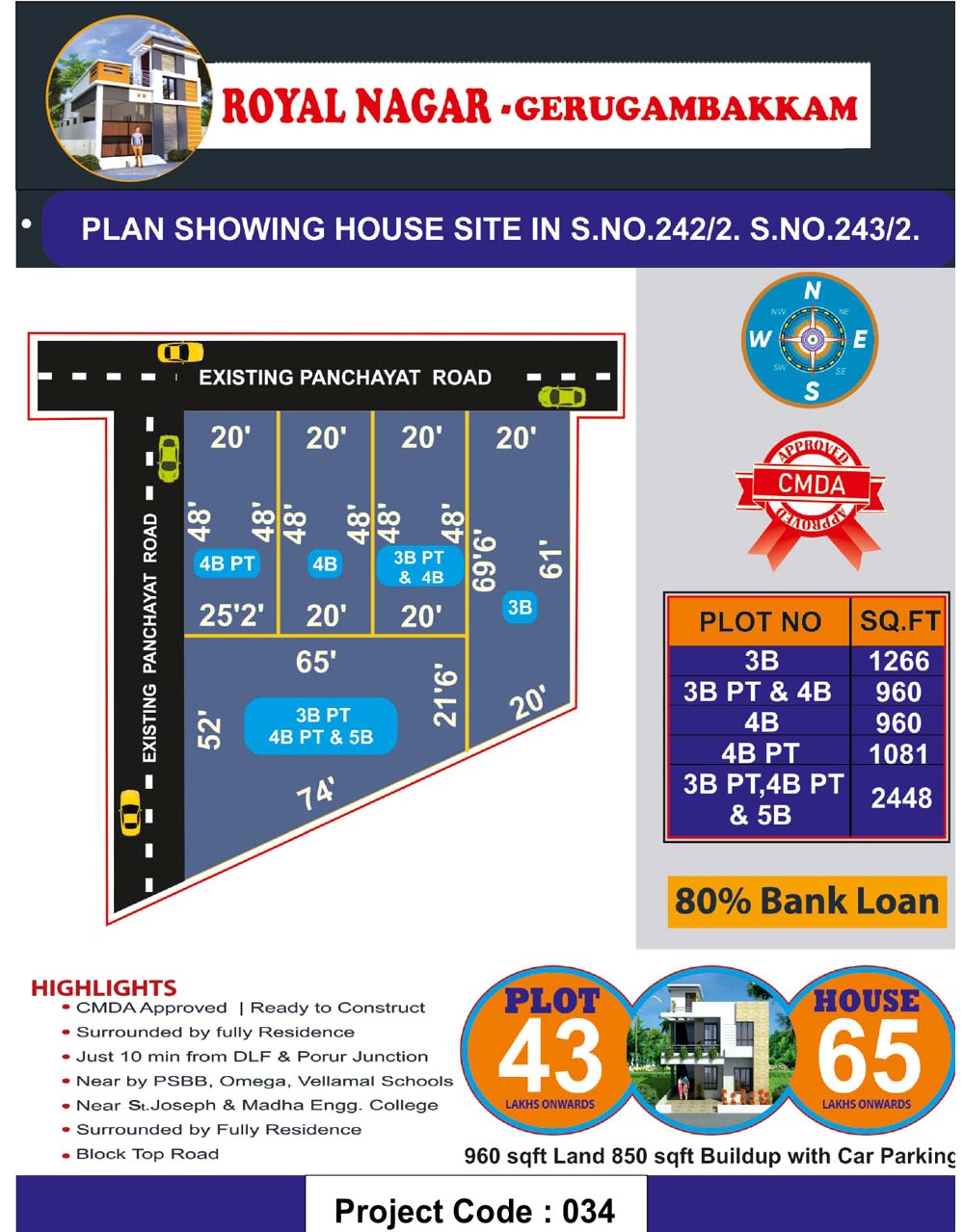 Royal Nagar - Gerugambakkam in chennai Layout 1