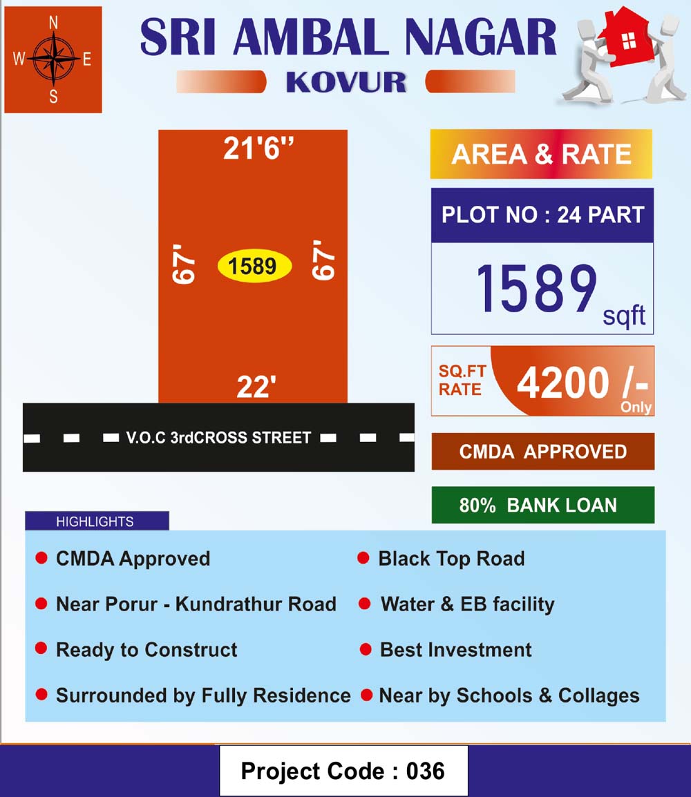 Sri Ambal Nagar - Kovur in chennai Layout 1