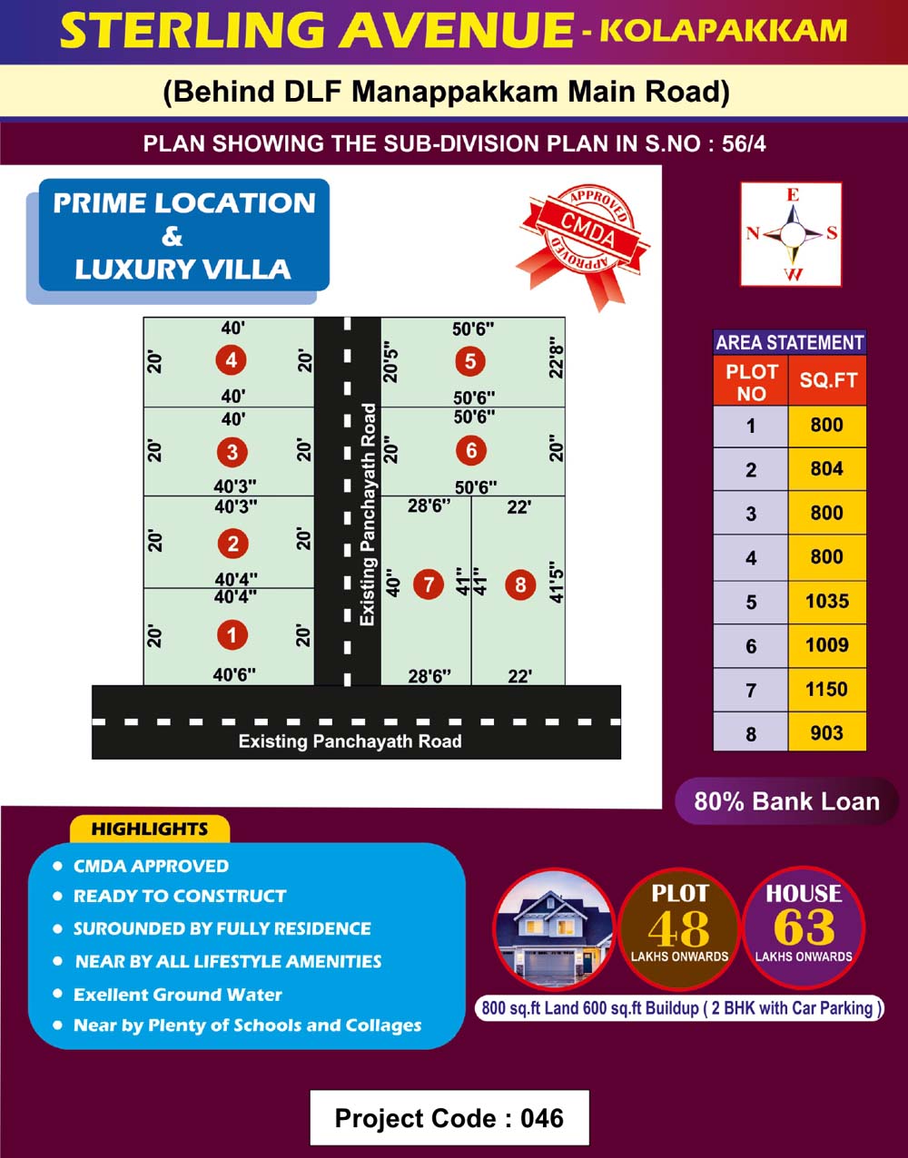 Sterling Avenue - Kolapakkam, Chennai Layout 1