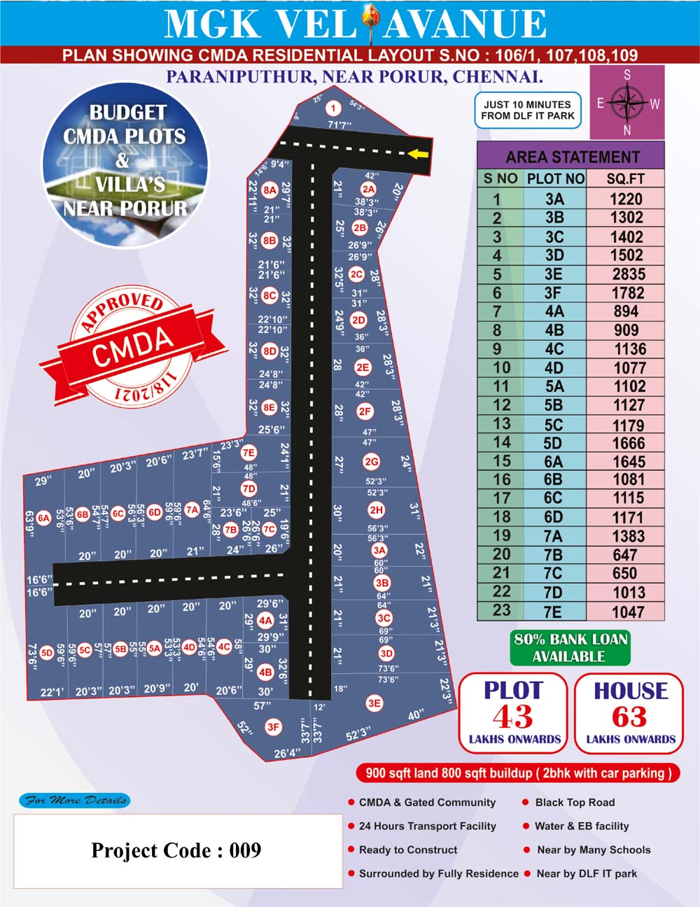 MGK Vel Avanue - Paraniputhur in chennai Layout 1