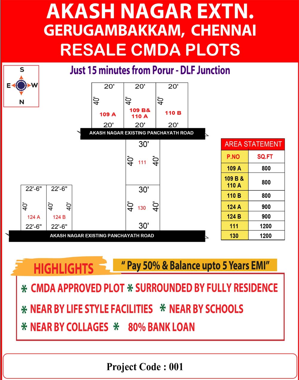 Akash Nagar Extn - Gerugambakkam, Chennai Layout 1